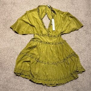 Green Ruffled Dress boutique